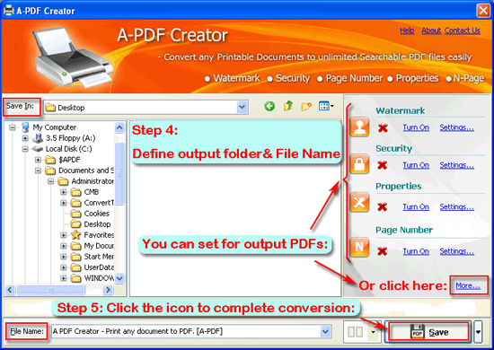 a-pdf creator last step